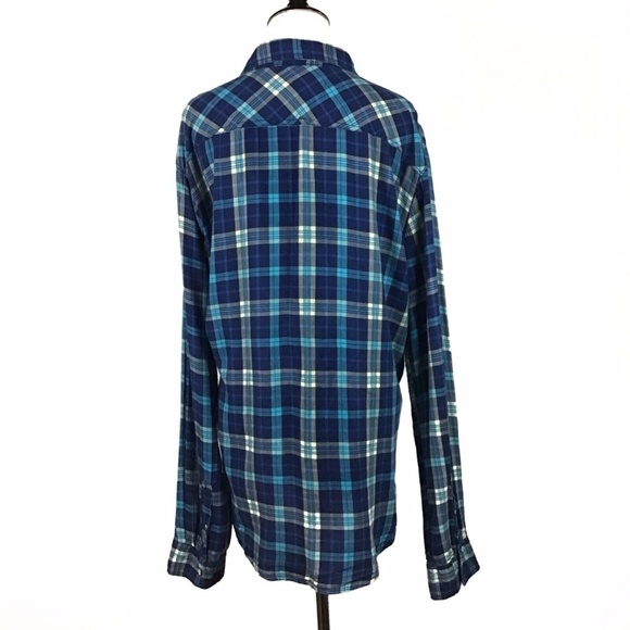 Men's Forever 21 Classic Blue Flannel Shirt XLarge - Picture 3 of 5